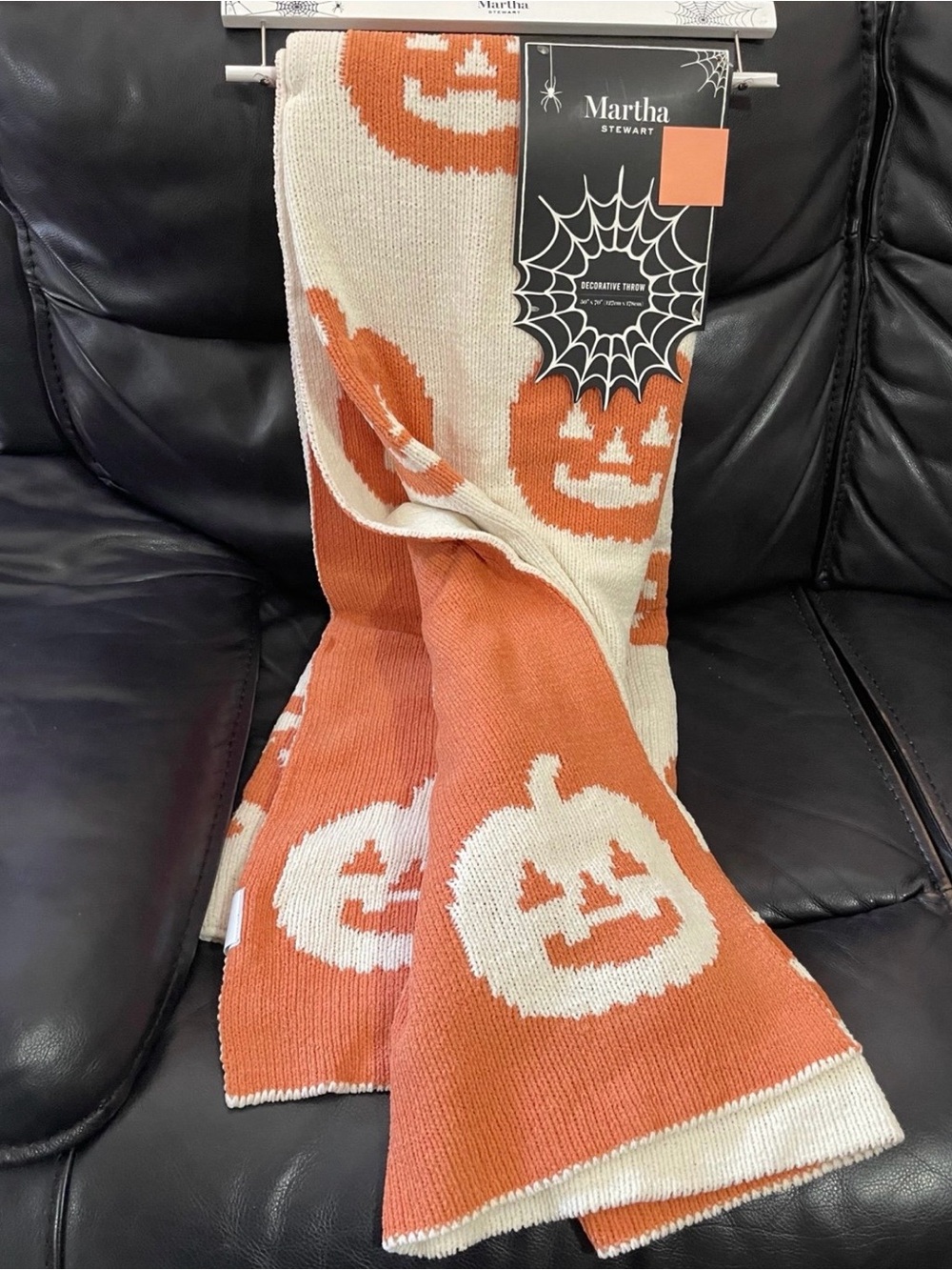 Halloween Martha Stewart Throw - Martha Stewart Jack O’Lanterns Throw